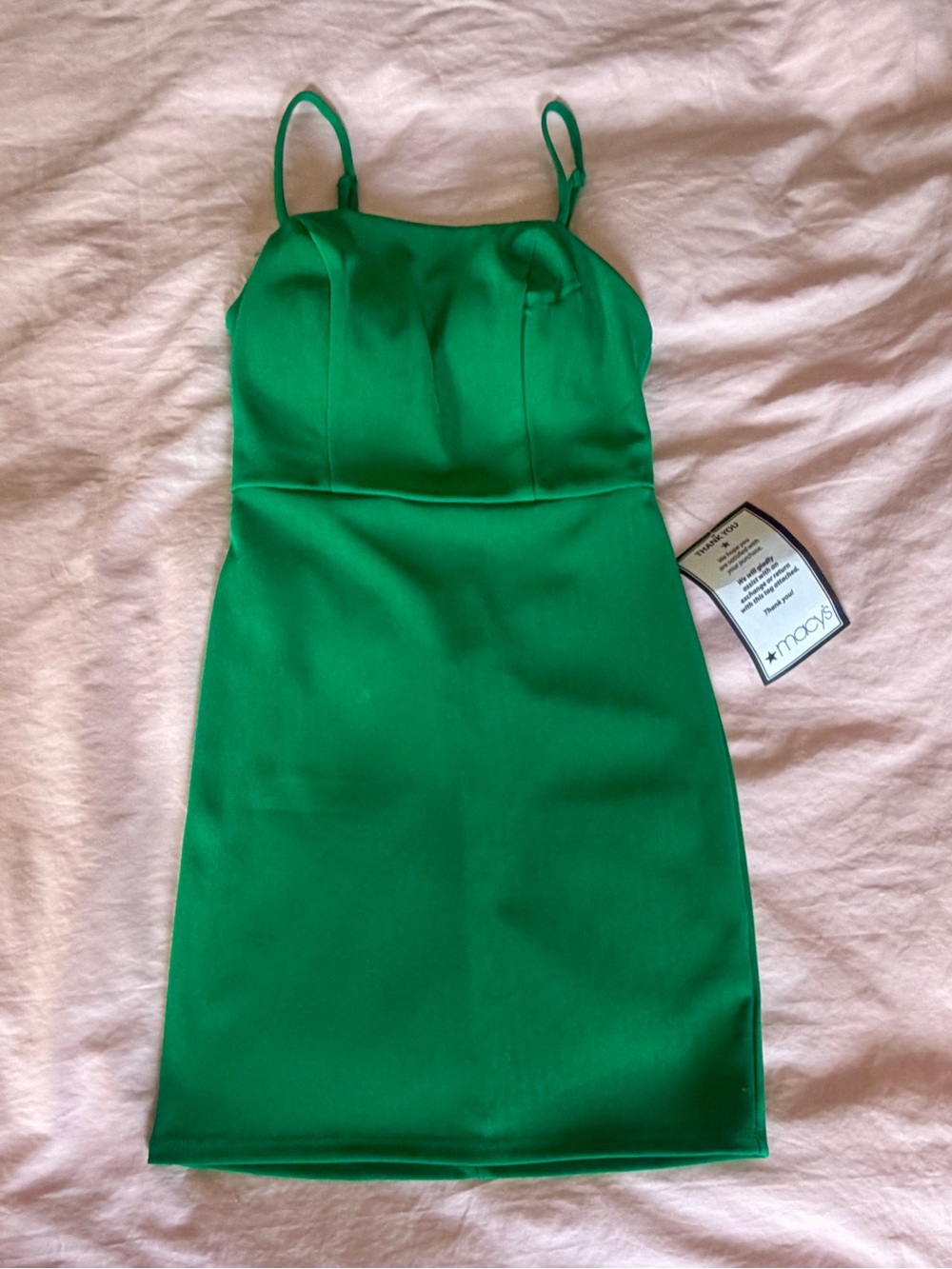 Women’s Emerald Green Spaghetti-Strap Straight Mini Dress - Macy's Crystal Doll